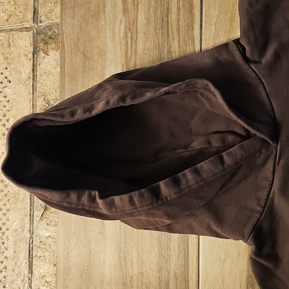 SKIMS Boyfriend Fleece Hoodie with Kangaroo Pockets Espresso Brown | M - Picture 5 of 8